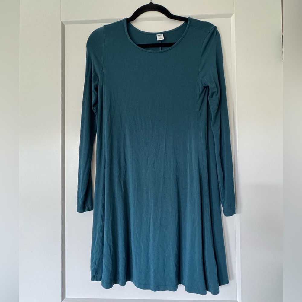 Old Navy Teal Long Sleeve Swing Dress Size SP
